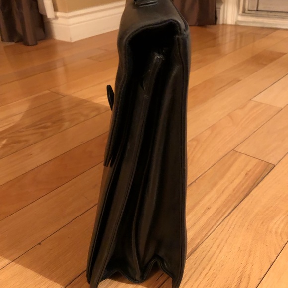 Leather briefcase black. - Picture 4 of 9